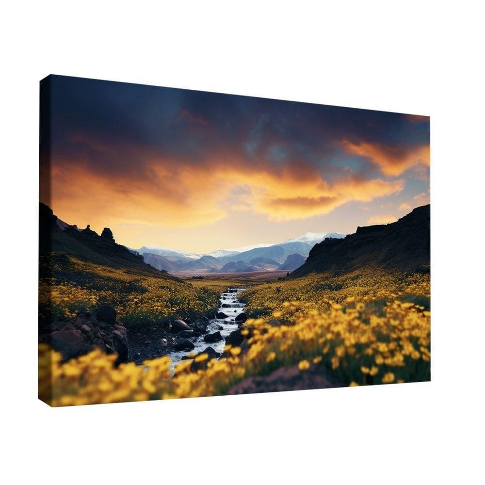 Quadro Paisagem Do Campo Amarela -- Br Artes