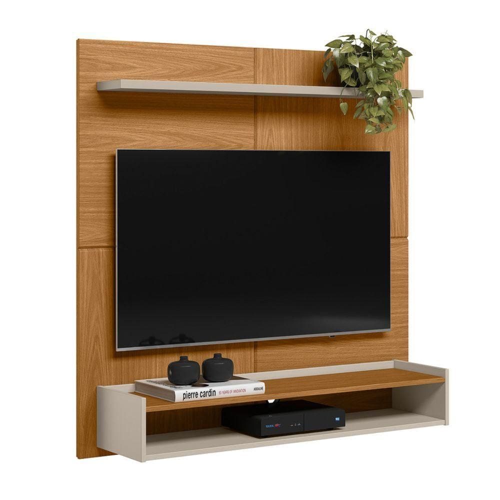 Home Painel Chanfrado Para Tv Ate 50\` Maia Nature Off-white