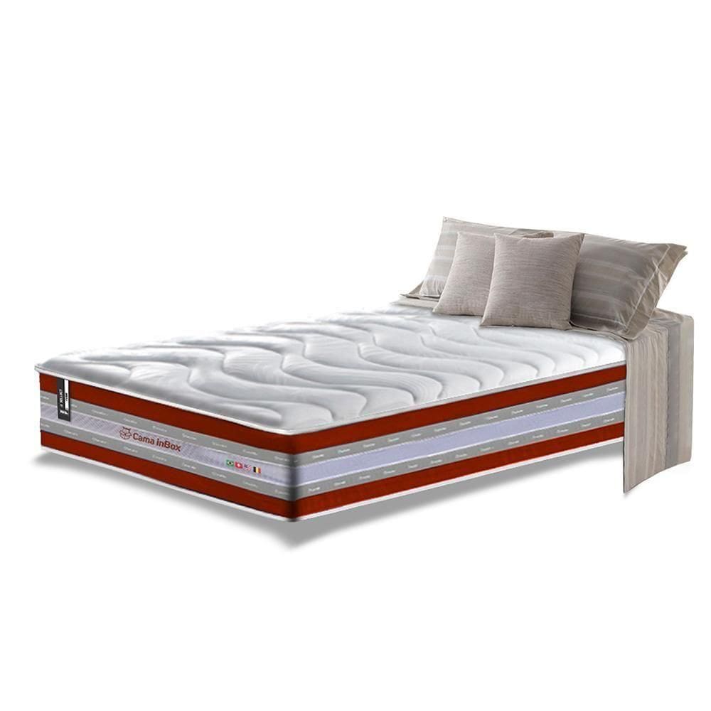Colchão Solteiro De Molas Ensacadas D33 Cama Inbox Select Firme 88x188x32 Vermelho