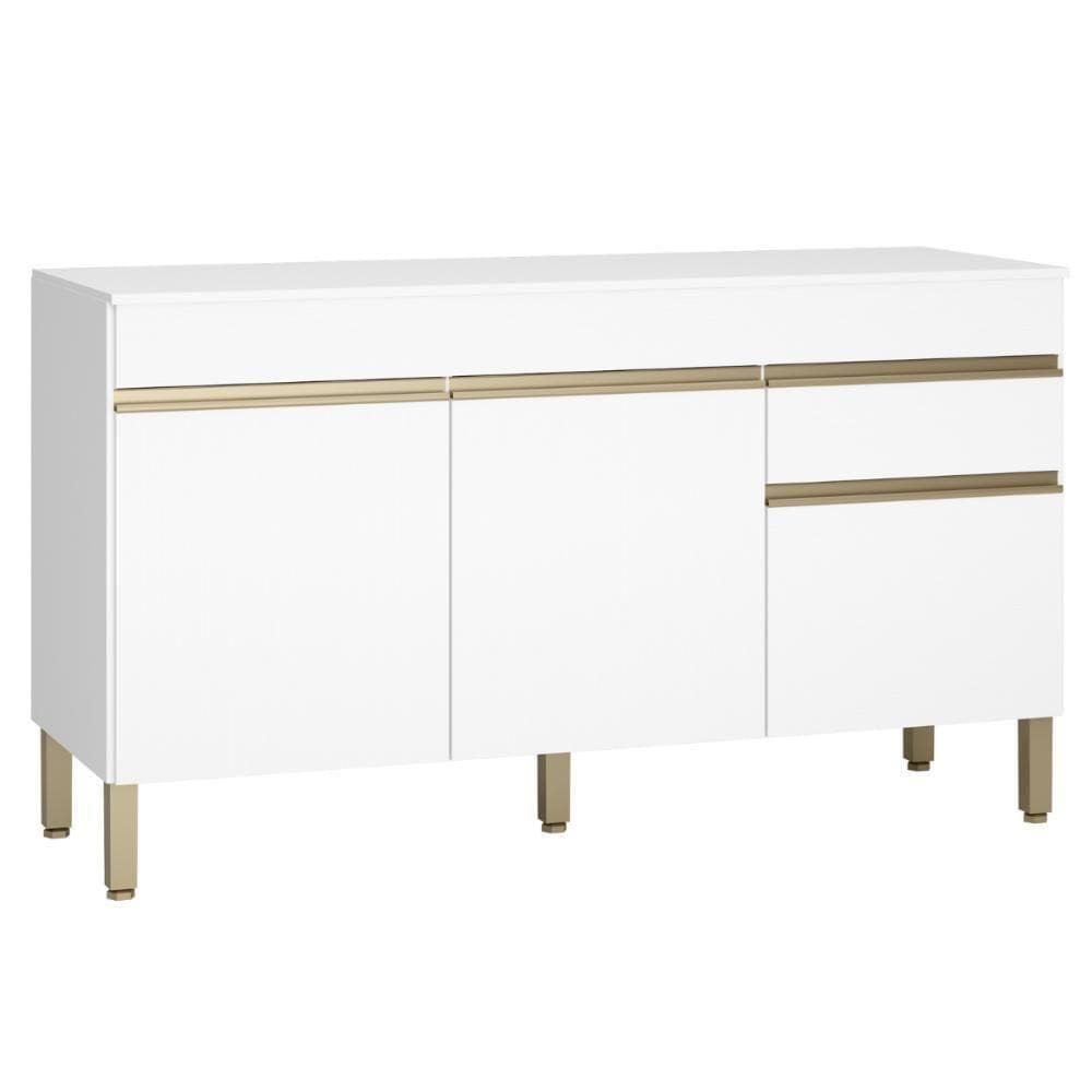 Balcão De Cozinha Com Tampo E 3 Portas Durham Supremo