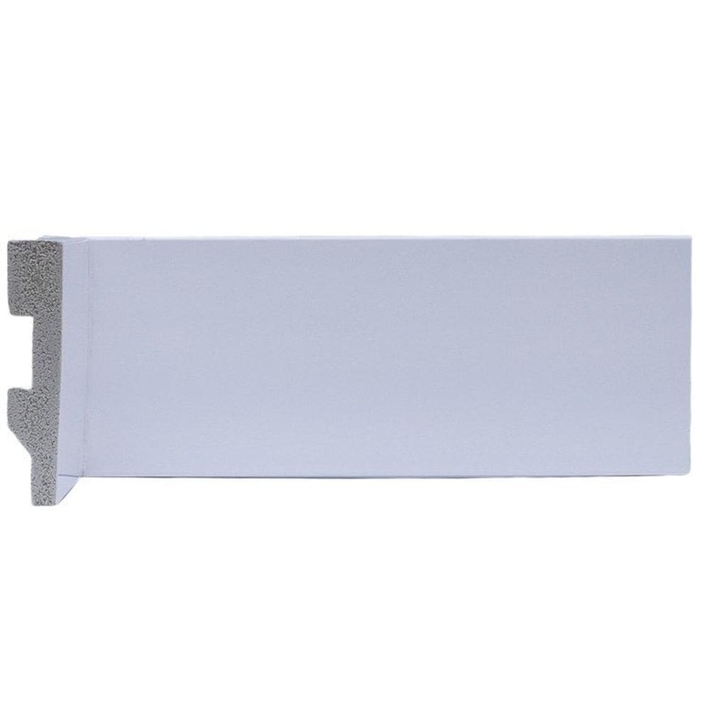 Kit com 20 Barras Rodapé de Poliestireno 7cm X 15mm Liso 45m Branco