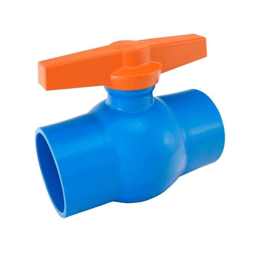 Registro Esfera Roscavel 11-2\" Polegadas Irrigação Azul Viqua