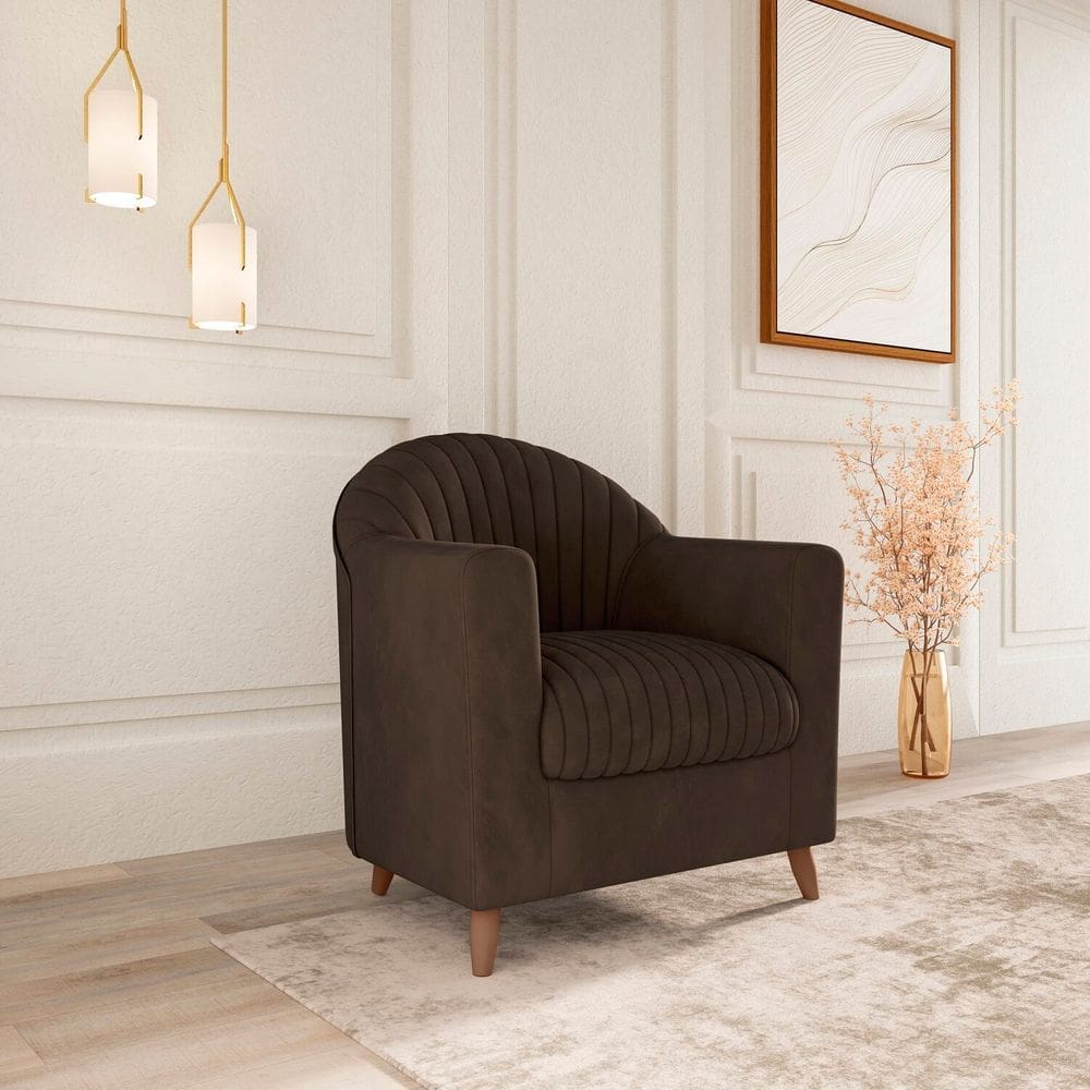Poltrona Decorativa New Jussara 85cm X 78cm X 75cm Marrom