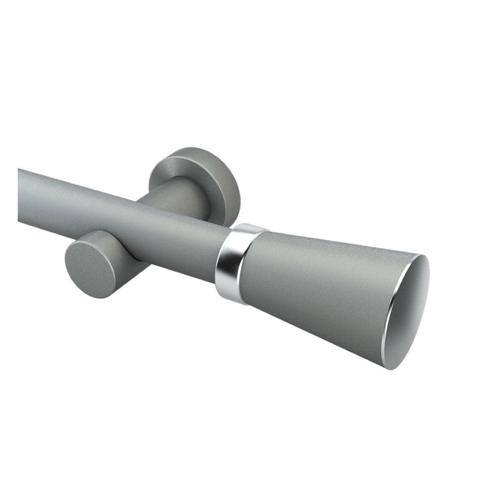Kit Varão Completo Jade 28mm 2 Metros com Emenda - Quarto ou Sala Aço