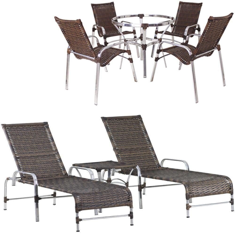 4 Cadeiras E Mesa 2 Espreguiçadeiras E Mesa Argila