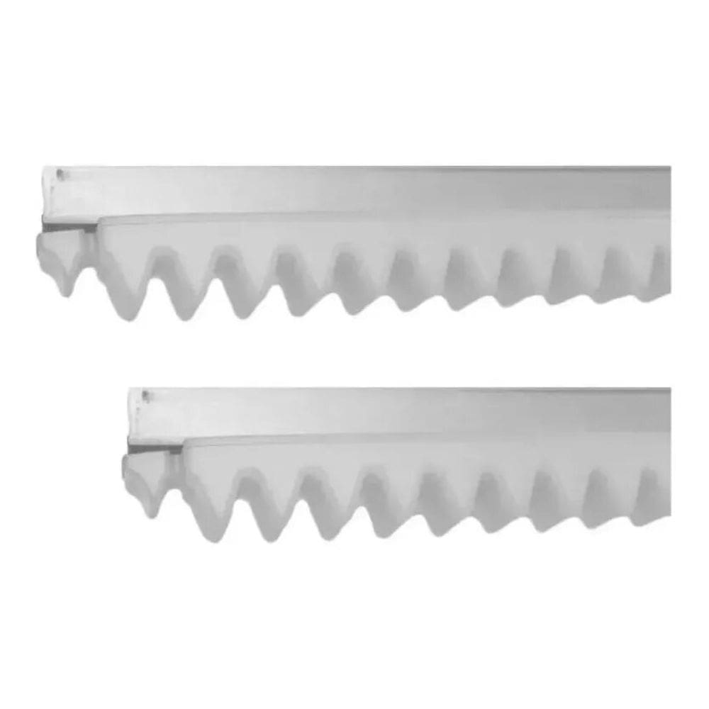 10 Metros De Cremalheira Industrial Com Gomos Nylon Branco