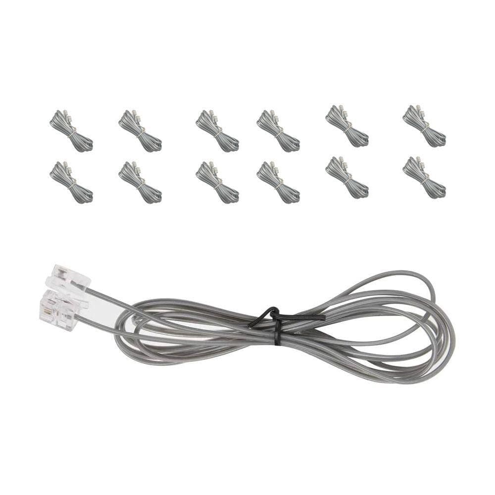Fio Cabo Telefonico Rj11 1 Metro E 60Cm Kit 50 Uni Telefone