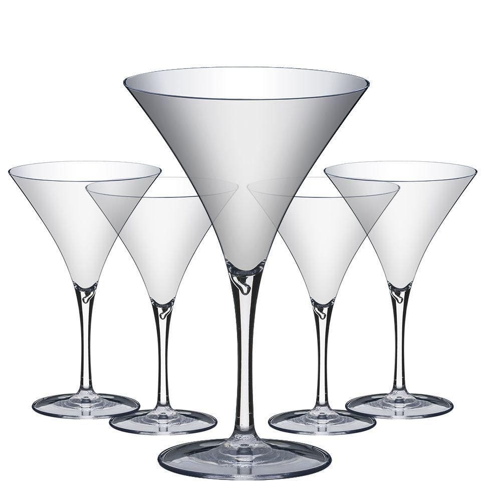 Jogo Com 5 Taças Kit Festa Martini 290ml Espumante Drinks transparente