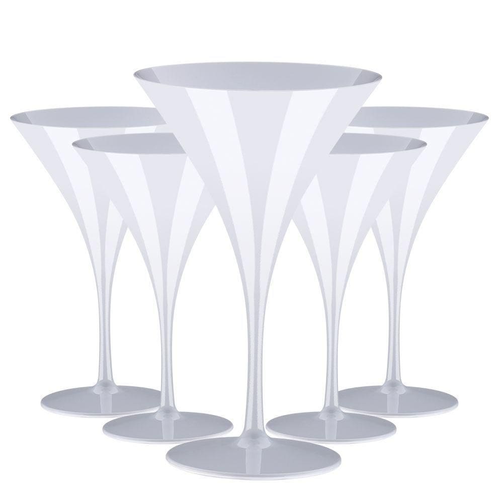 Jogo Com 5 Taças Kit Festa Martini 290ml Espumante Drinks branco