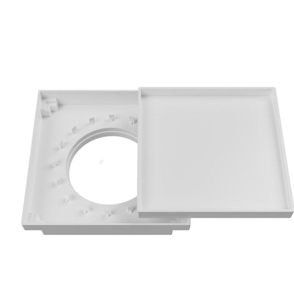 Kit 7 Ralo Oculto Quadrado 10x10cm Astra Branco