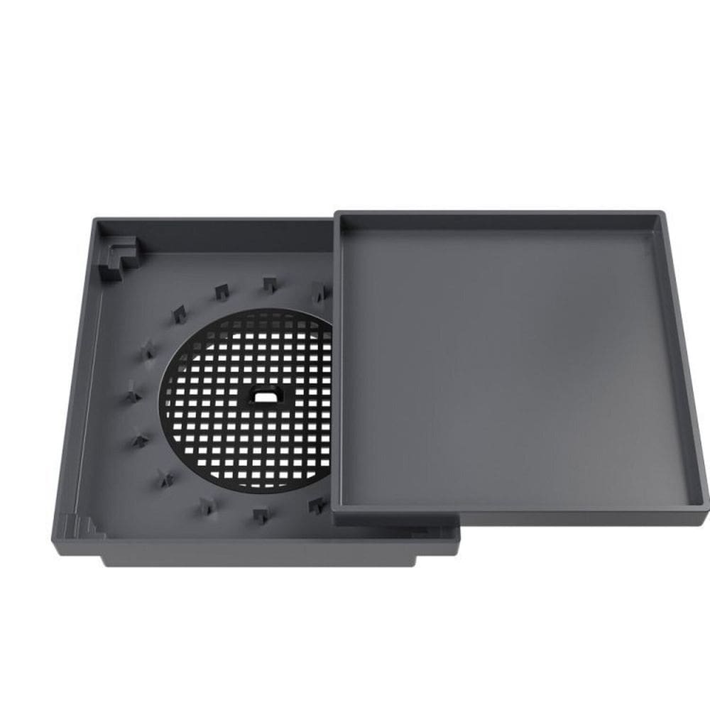 Kit 7 Ralo Oculto Quadrado 15x15cm Astra Preto