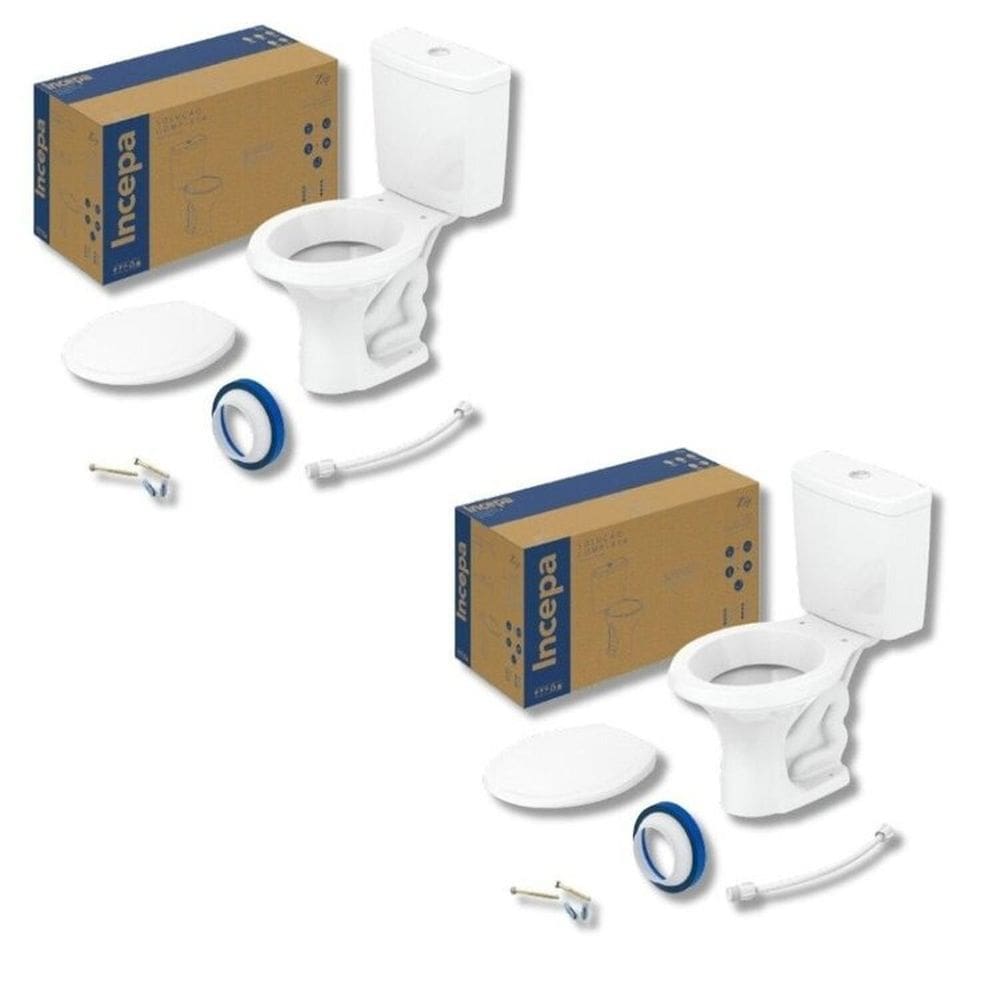 Kit 2 de Bacia com Caixa Acoplada 3/6l Zip Branco
