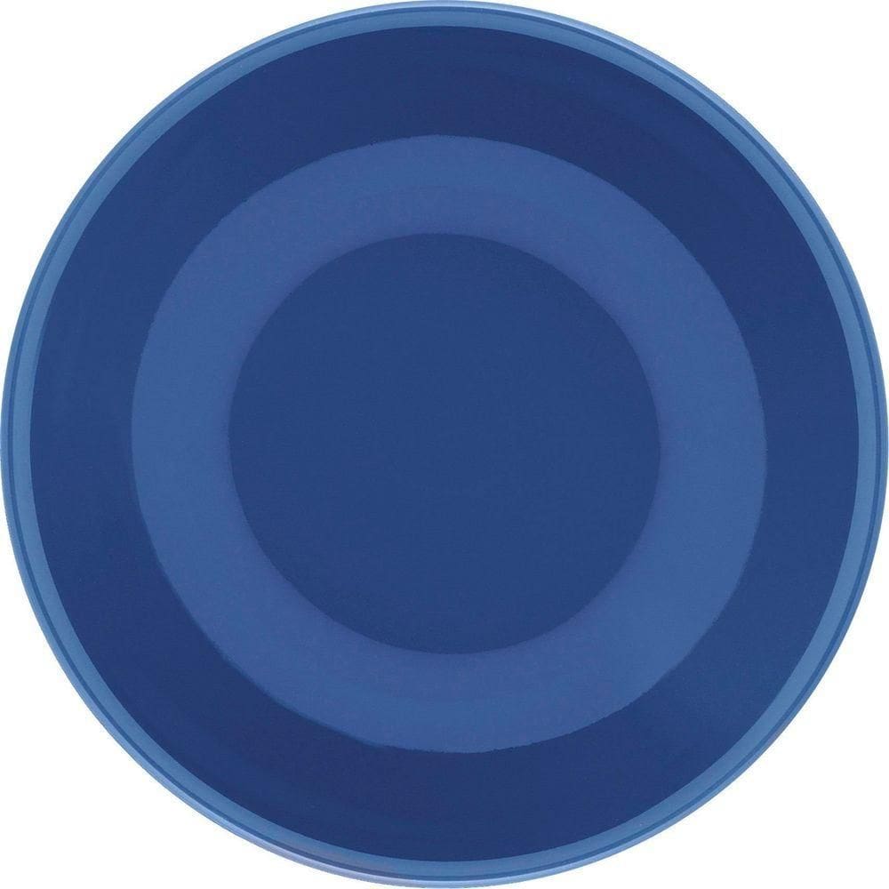 Kit 10 Pratos Fundos Unni Blue Oxford Cerâmica 20,5cm