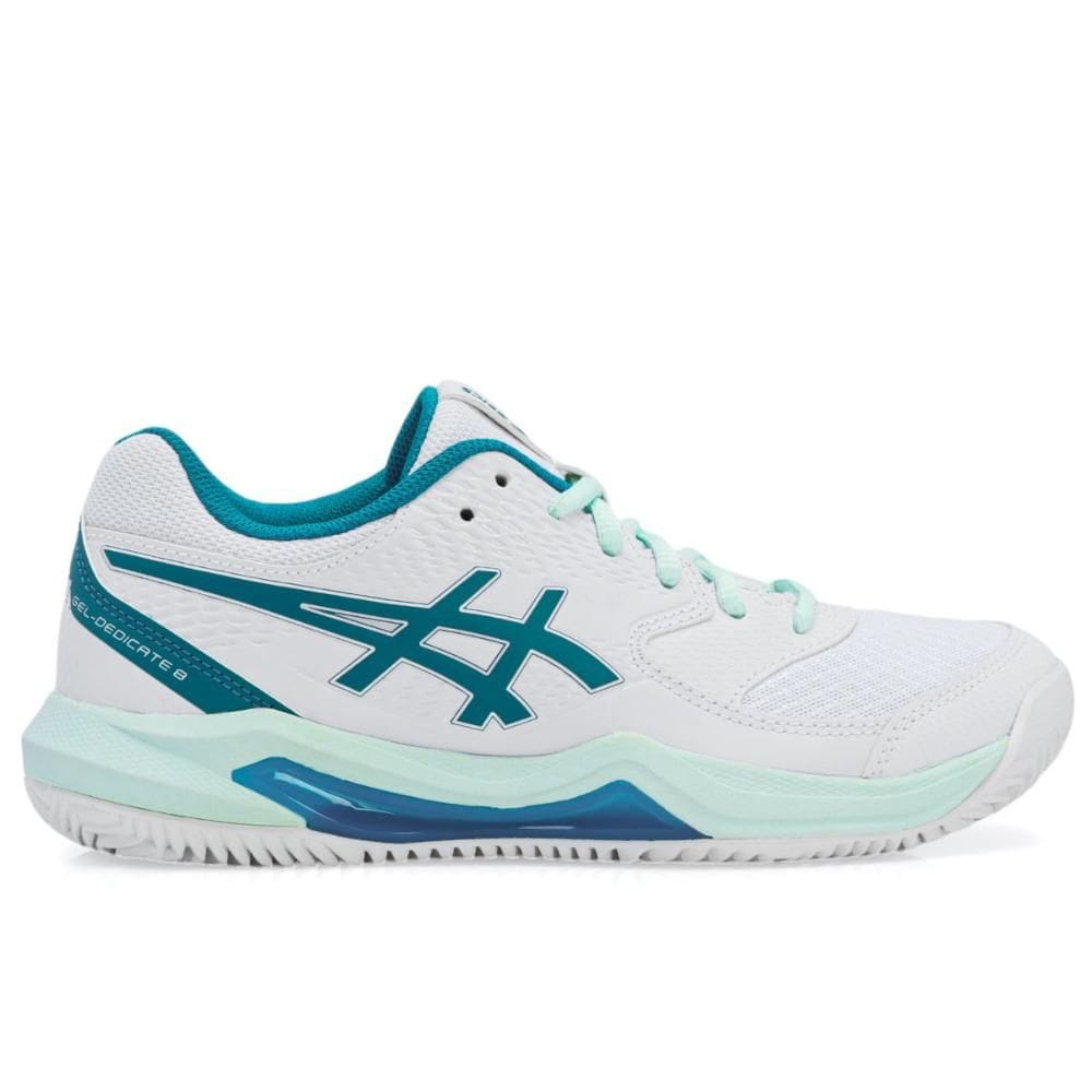Tênis Asics Gel Dedicate 8 Clay Branco e Azul