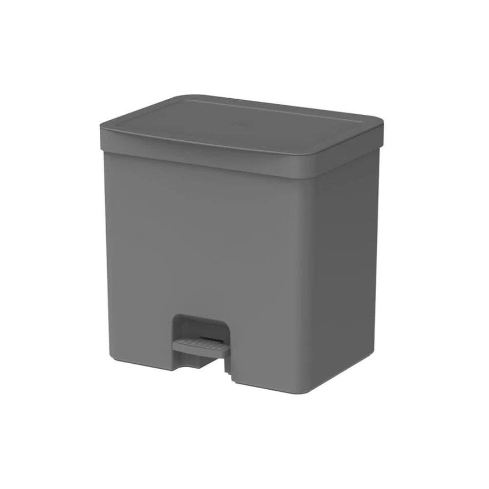 Lixeira com Pedal Trium 30 L com Duplo Compartimento Cinza  Ou