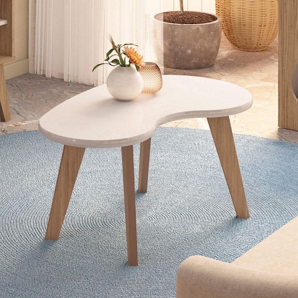 Mesa de Centro Orgânica com Bordas Boleadas