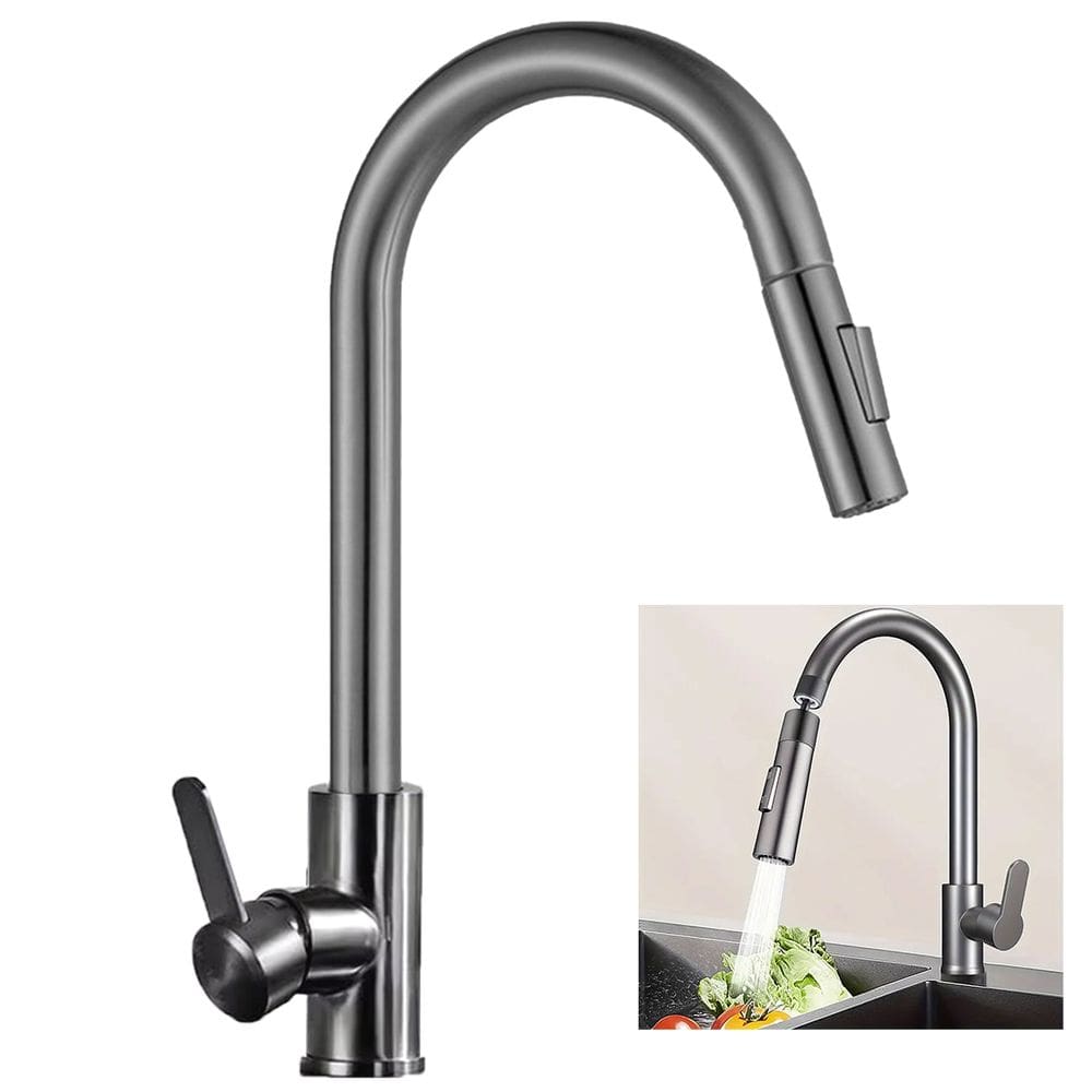 Torneira Gourmet Extensivel Cozinha Pia Mesa Bancada Ducha Articulada Dois Jatos Monocomando Agua Quente Fria Moderno Sofisticado Pratico