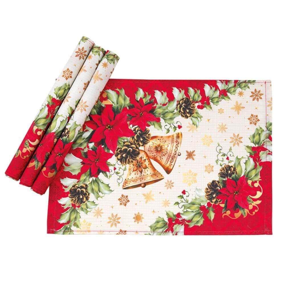 Jogo Americano Natal Clean Renova Estampado 45cm x 31cm com 4 Peças - Dohler