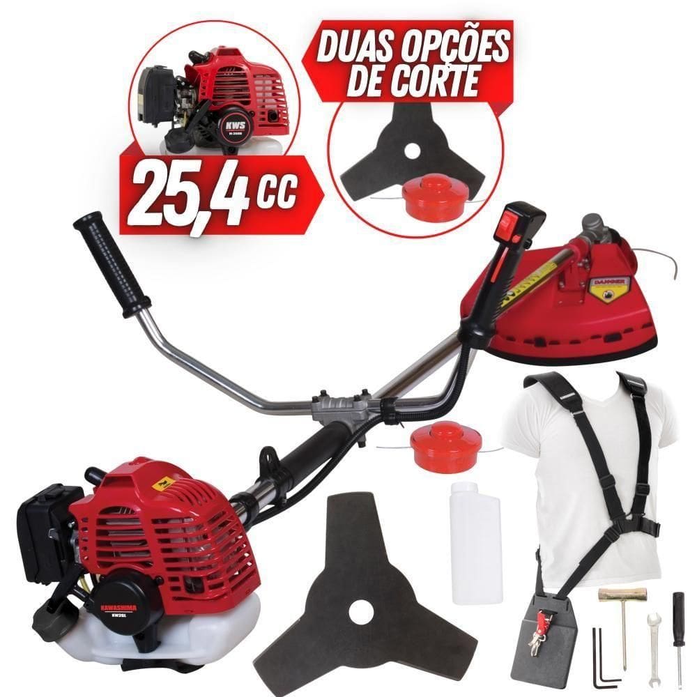 Roçadeira Kawashima Kw26l à Gasolina 26cc 2t Fácil Manuseio