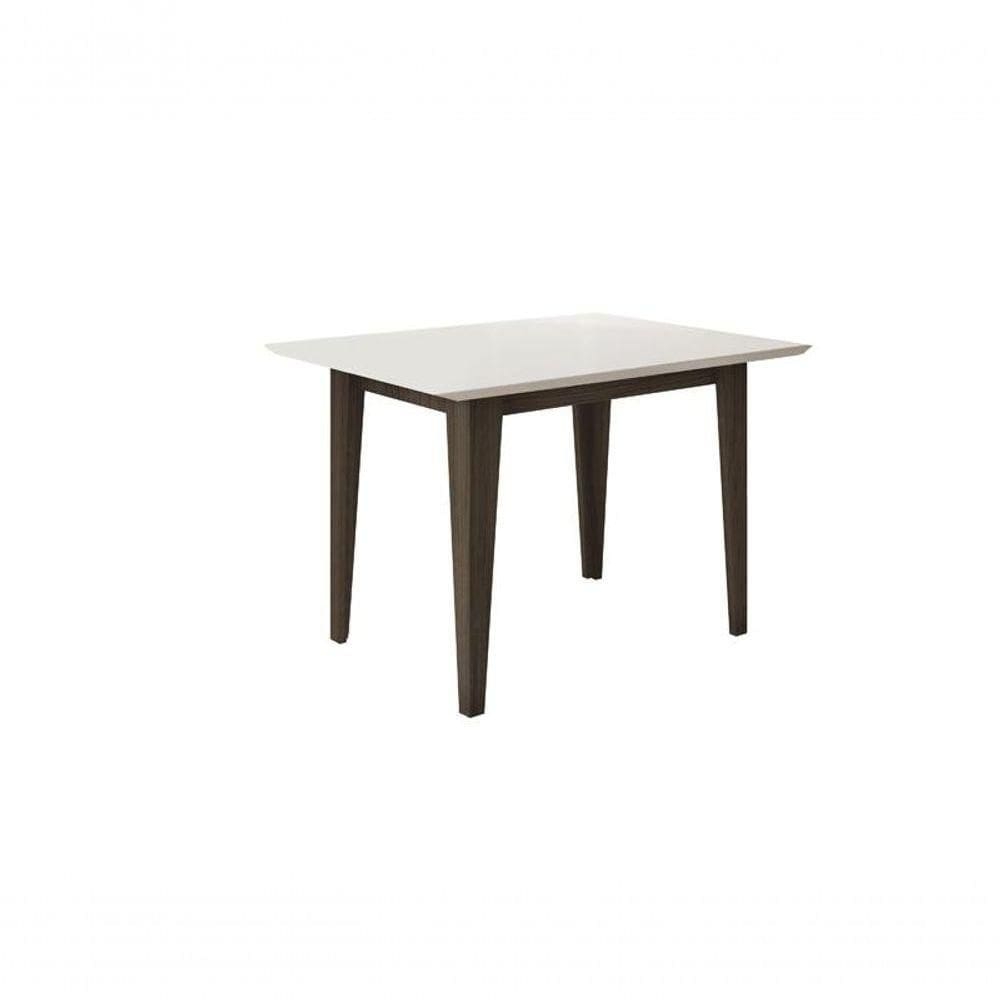 Mesa De Jantar Kate 120Cm Amendoa Off White - Poliman