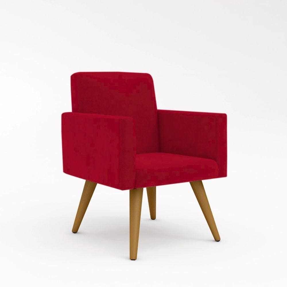 Poltrona Decorativa Esteticista vermelha