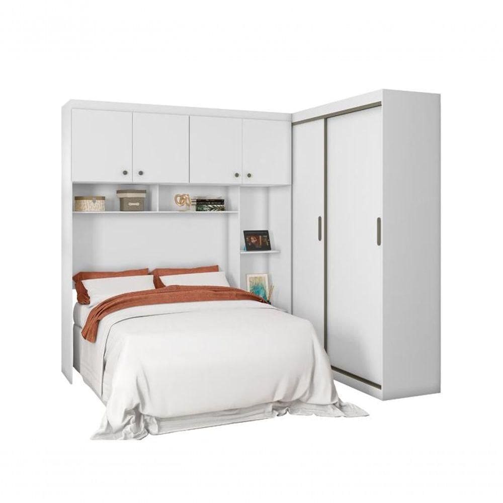 Roupeiro Sonho Meu 6 Portas 5 Gavetas Branco - Poliman