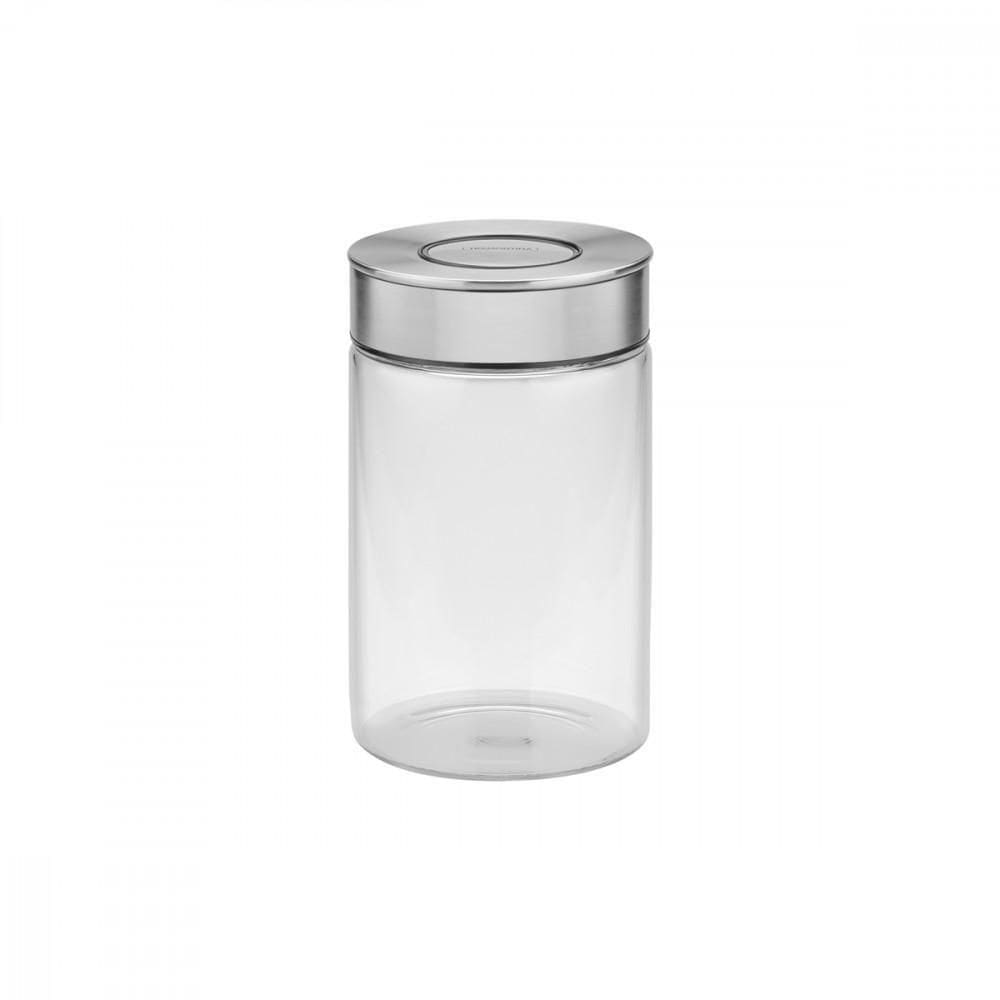 Pote de Vidro Tramontina Tampa de Aço Inox 10 Cm 1 L