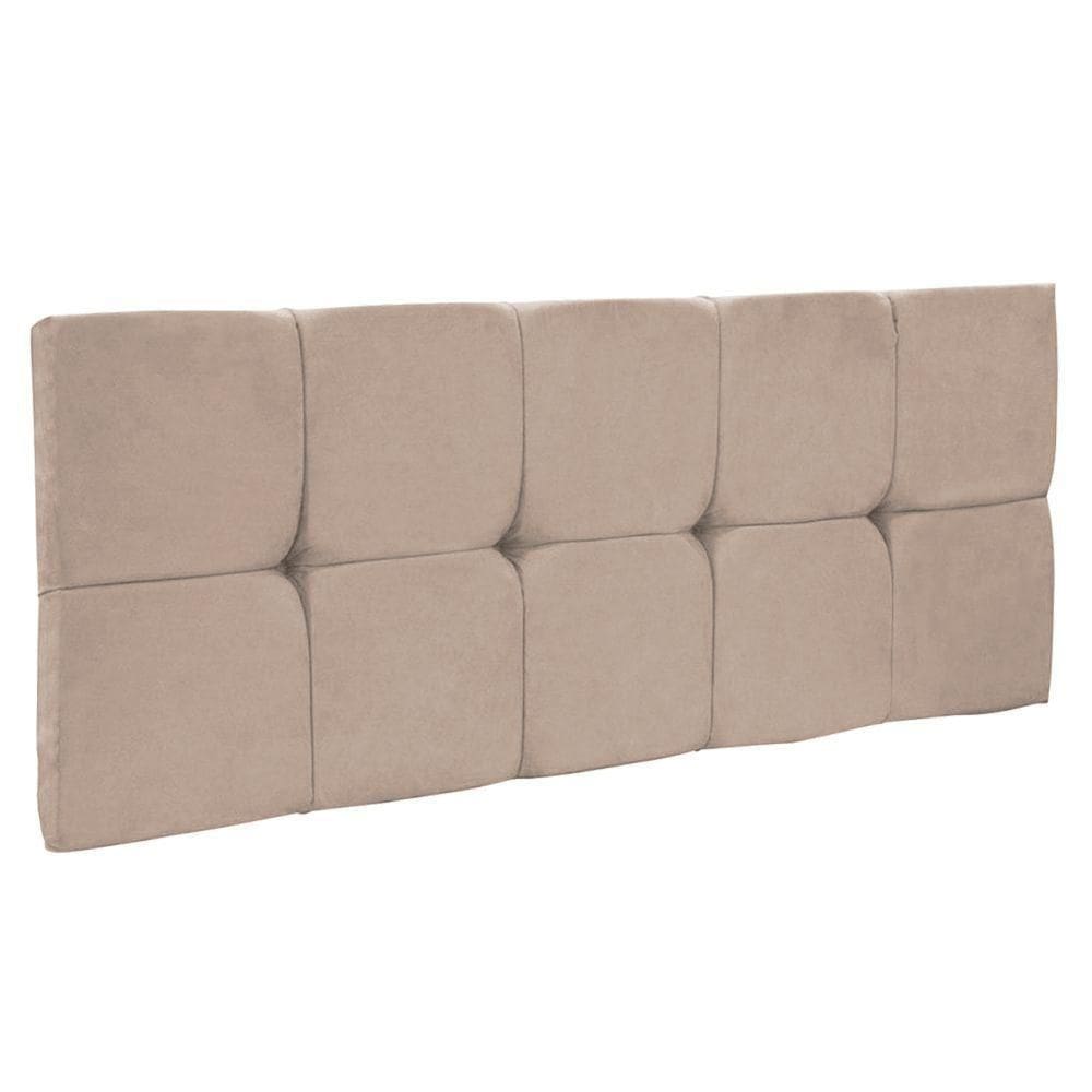 Cabeceira Painel Nina Solteiro 100cm Suede Bege