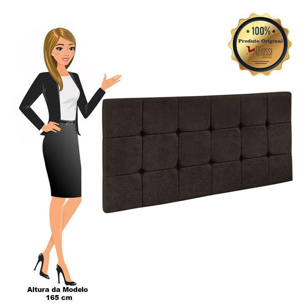 Cabeceira Painel Sleep Box Casal 1,60m Marrom