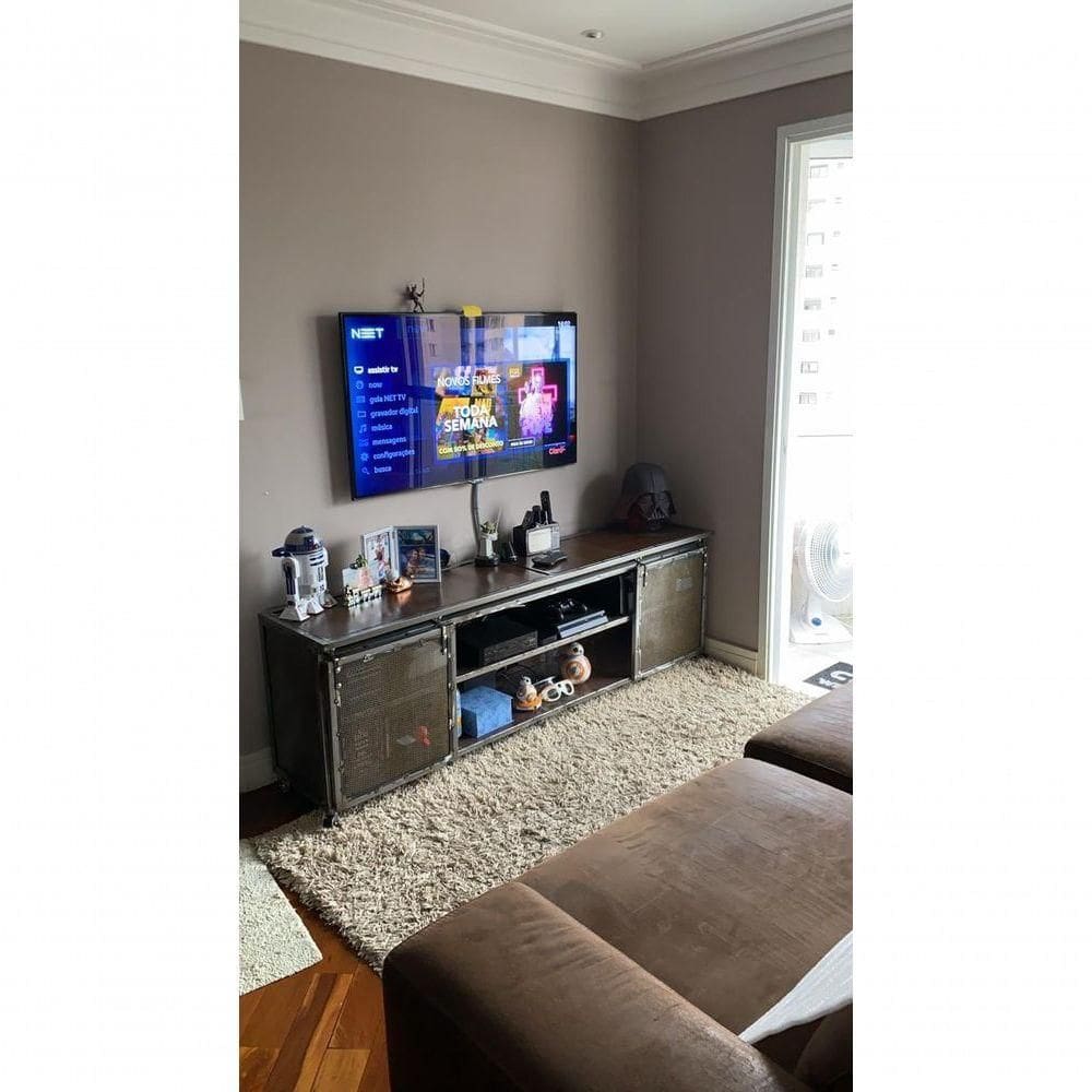 Rack para Tv Star Estilo Industrial Em Ferro 170cm