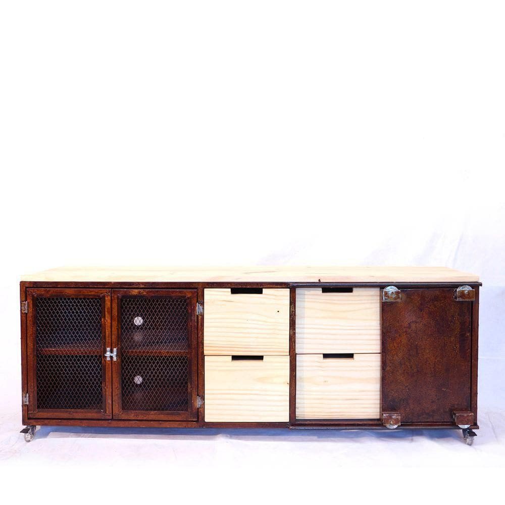 Rack para Tv Central Park Estilo Industrial Em Ferro 180cm