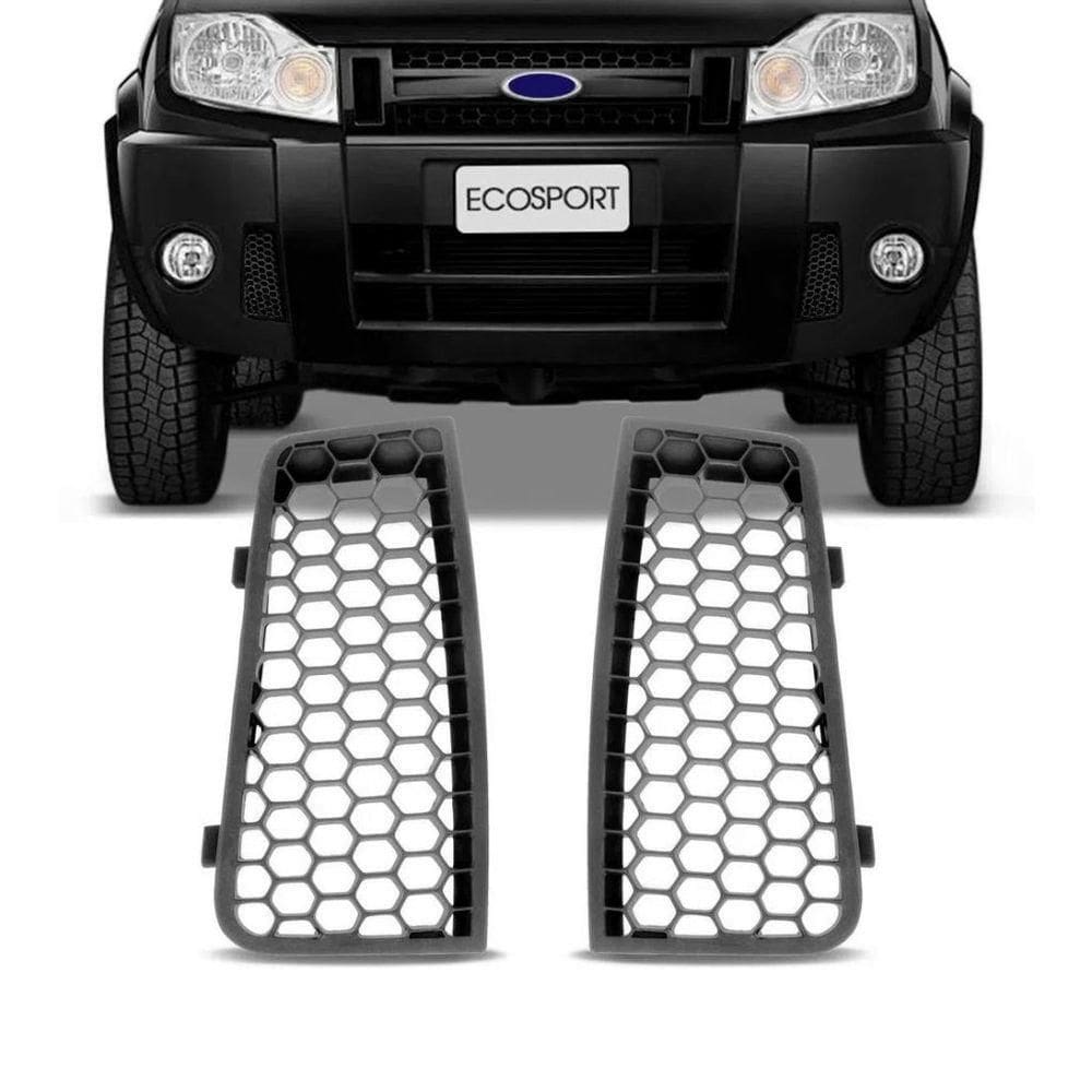 Par Moldura Da Grade Parachoque Ecosport Grafite