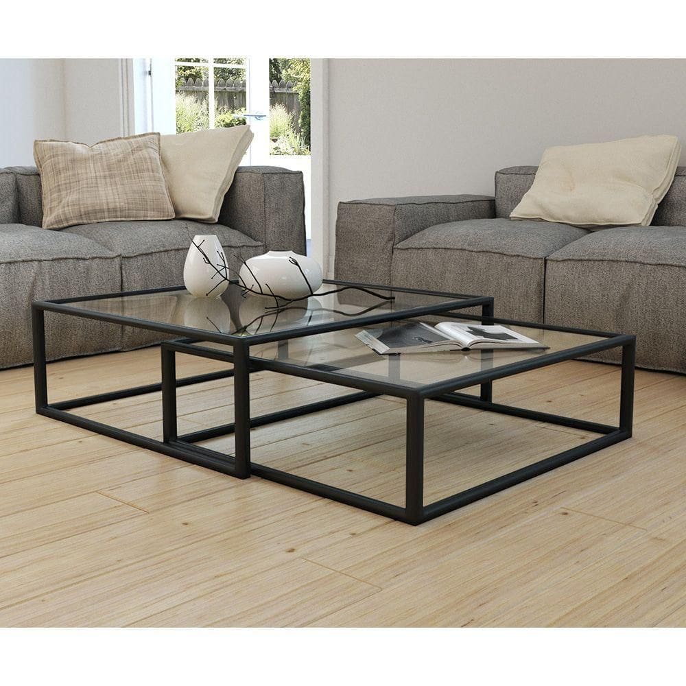 Duo Mesa De Centro Catarina Preta - Cor: Preto