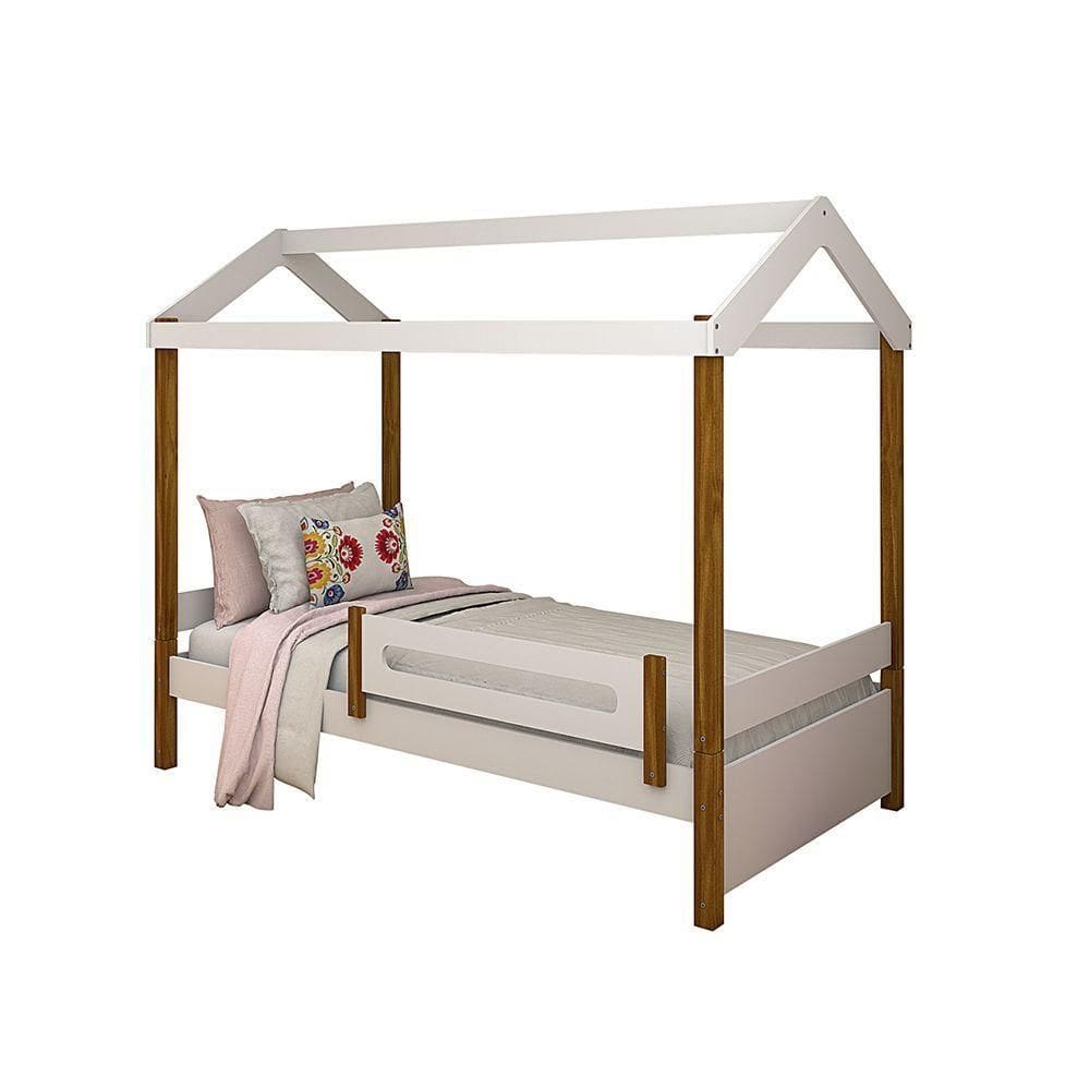 Bicama Solteiro Montessoriana Eliz Com Branco/mel