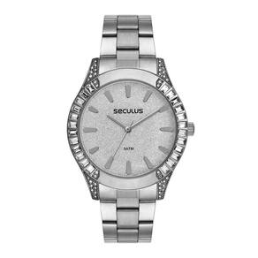 Relógio Seculus Feminino Ref: 77305l0svns2 Fashion Prateado