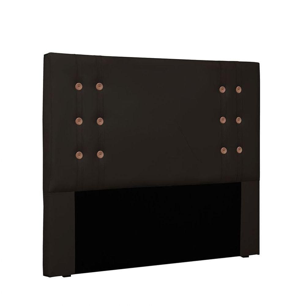 Cabeceira Gênova para Cama Box Casal 140cm Corino Marrom