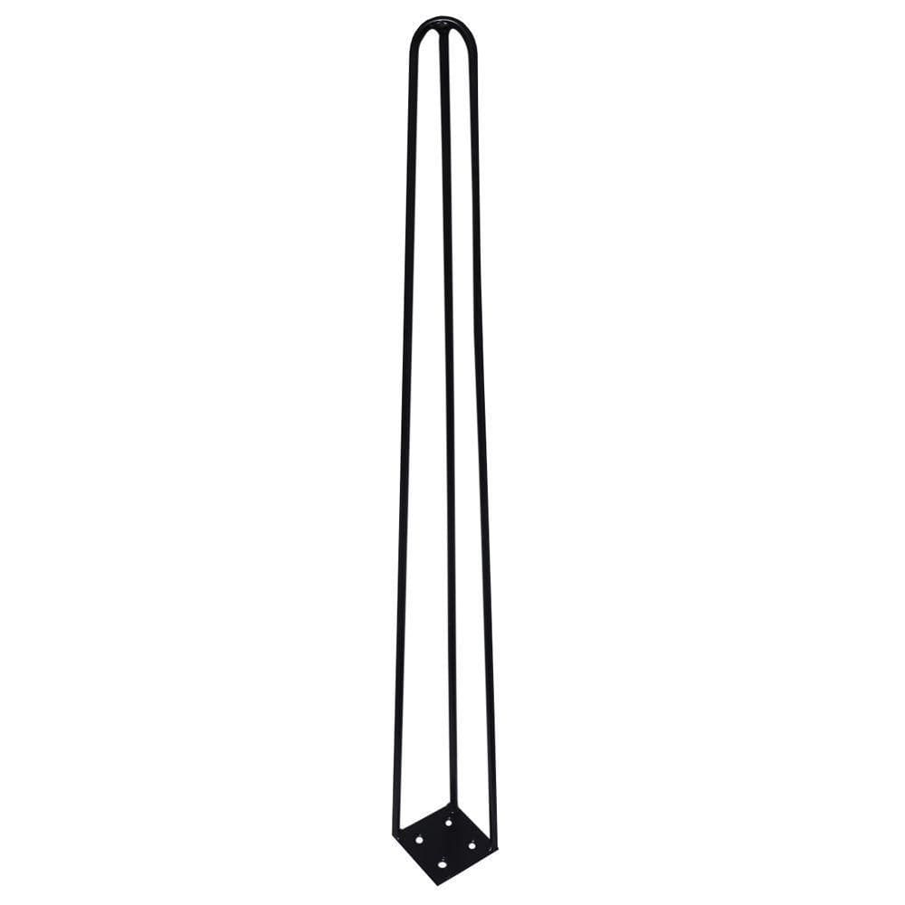 Kit 12 Pés De Metal 60 Cm Hairpin Legs Mesa De Canto Aparador Preto