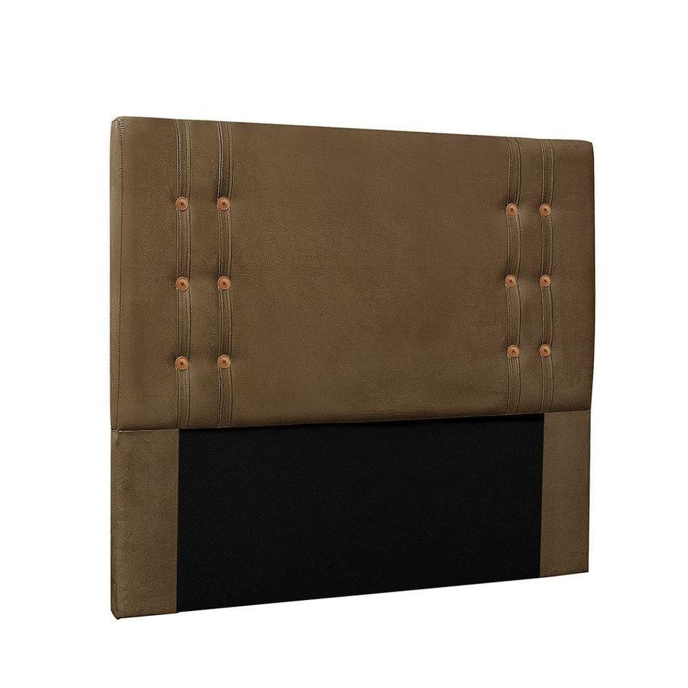 Cabeceira Gênova para Cama Box King 195cm Suede Caramelo