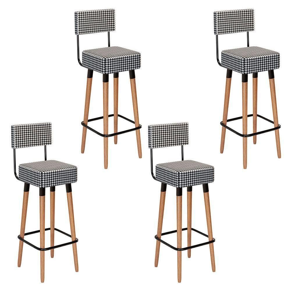 Kit 4 Banquetas Barcelona Cor Cardan - Speciale Home Cardan