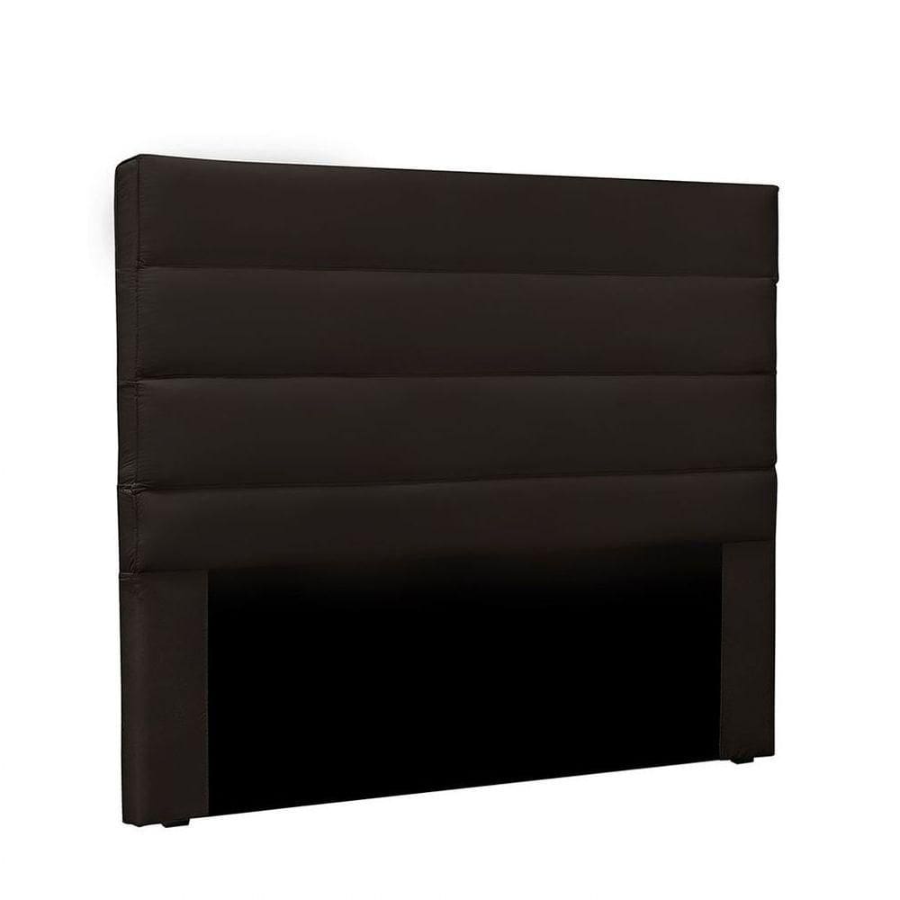 Cabeceira La Italiana para Cama Box King 195cm Corino Marrom