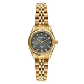 Relógio Seculus Feminino Ref: 77257lpsvda1 Clássico Aço Dourado