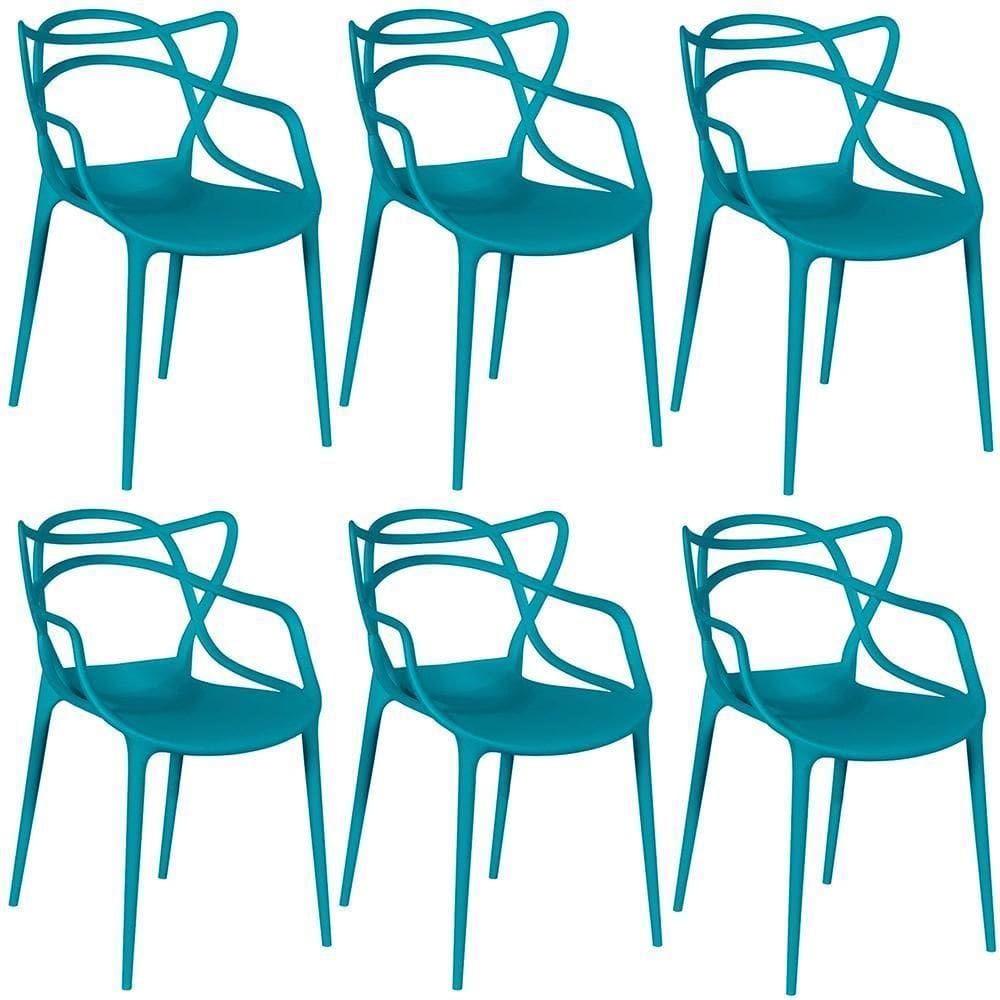 Kit 6 Cadeiras Allegra - Turquesa