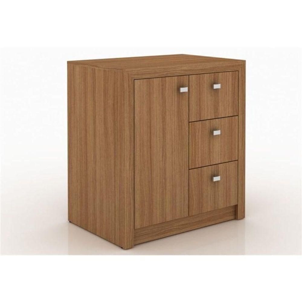 Armário 0E 01 Porta Para Home Office Me4111 Amendoa