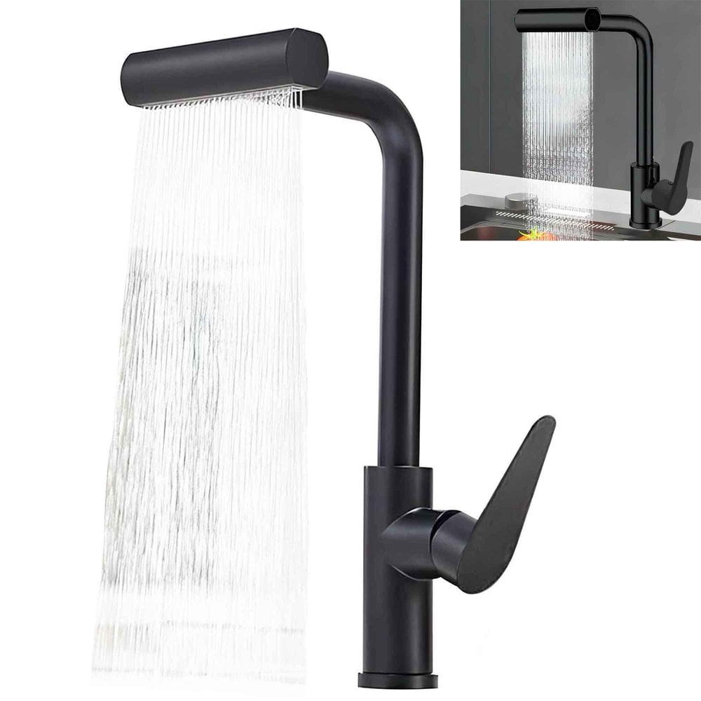 Torneira de Cozinha Gourmet Monocomando Luxo com Ducha Spray Misturador Casa Bancada Pia Tripla Função Giratória Moderna Água Quente e Fria