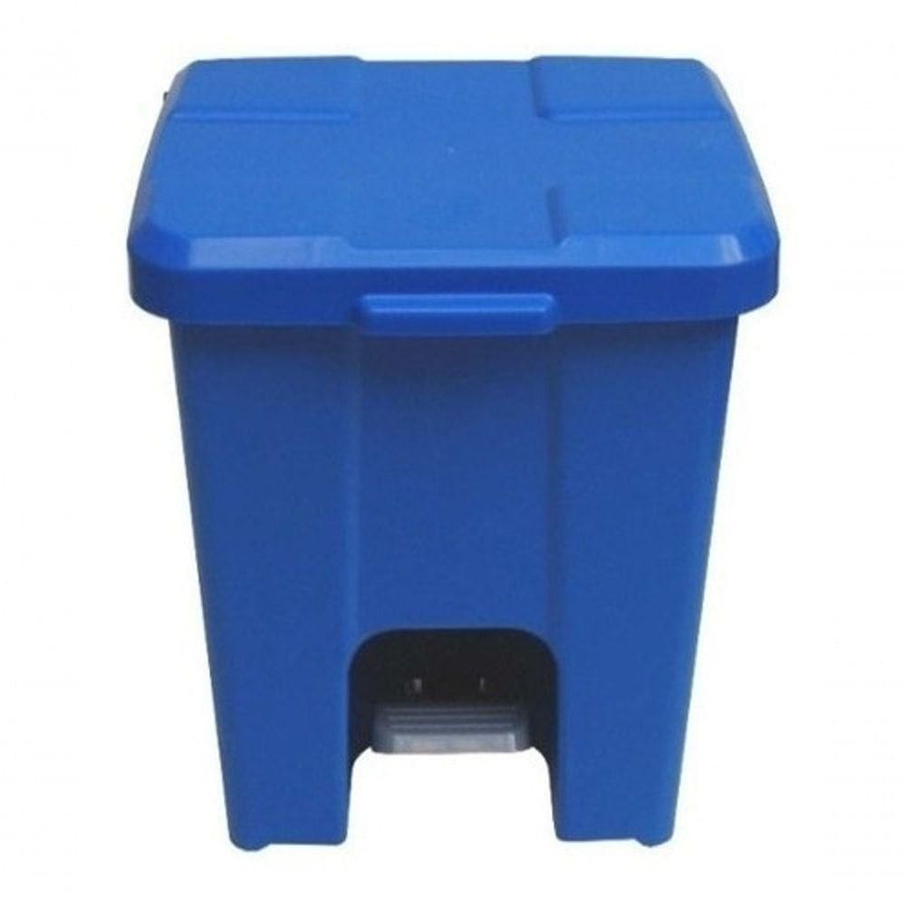 Cesto Lixeira Quadrada Plastica Com Pedal 25l azul