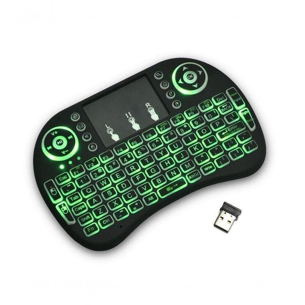 Mini Teclado Touchpad Com Led Wireless Bluetooth Sem Fio