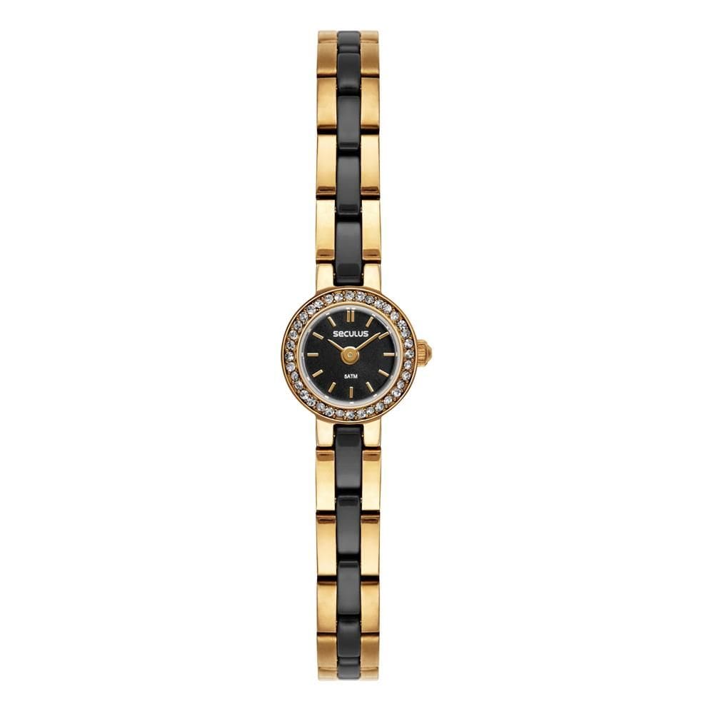 Relógio Seculus Feminino Ref: 77294lpsvdq2 Social Mini Dourado
