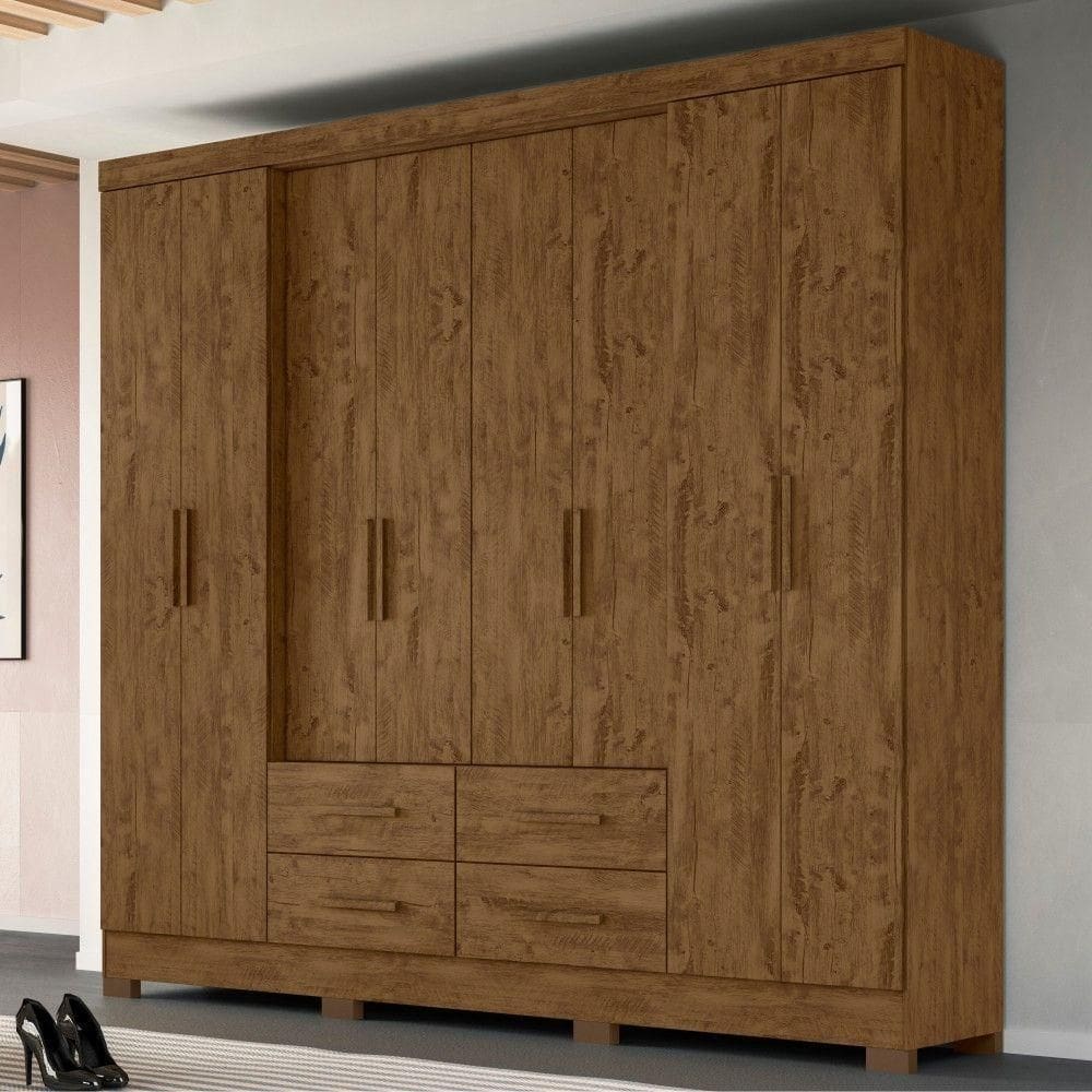 Roupeiro 8 Portas Timms Castanho Wood
