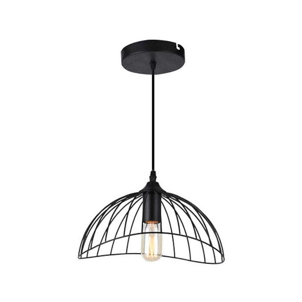 Lustre Pendente Taschibra Aramado Anágua Preto E27 Bivolt