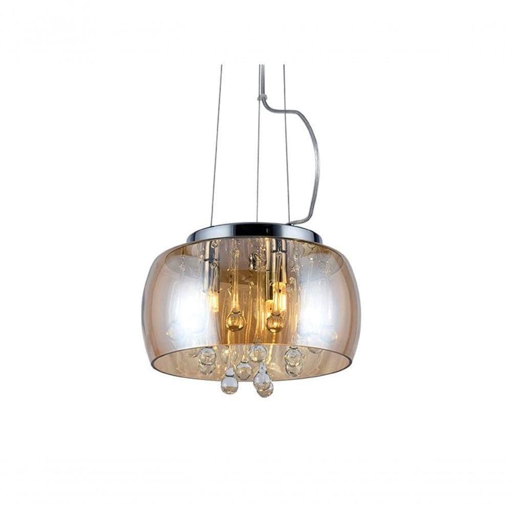 Lustre Pendente Coliseu 300 âmbar E27 Bivolt Taschibra